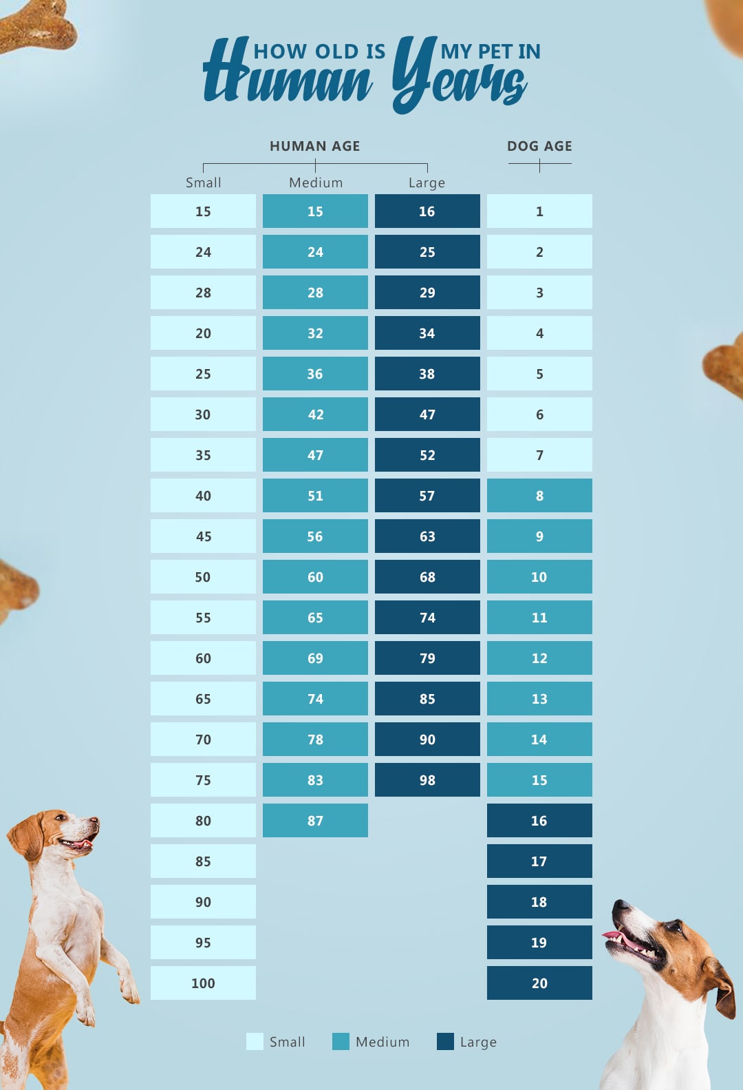 chart dog age